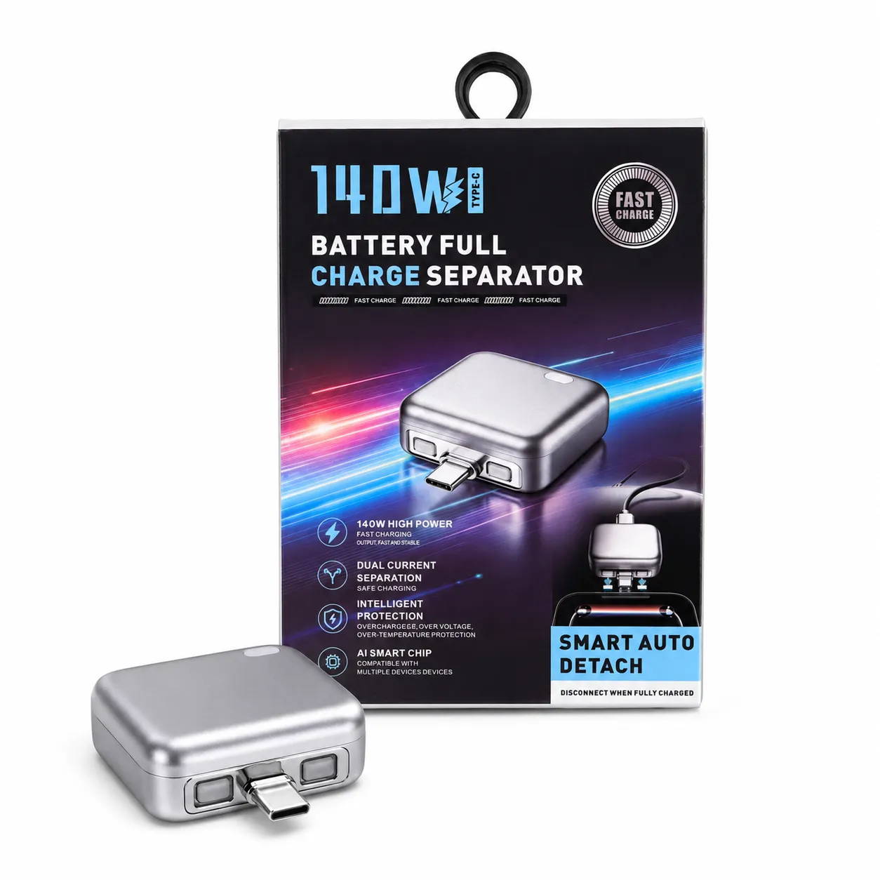 140W Smart Auto‑Disconnect Type‑C Charge Separator
