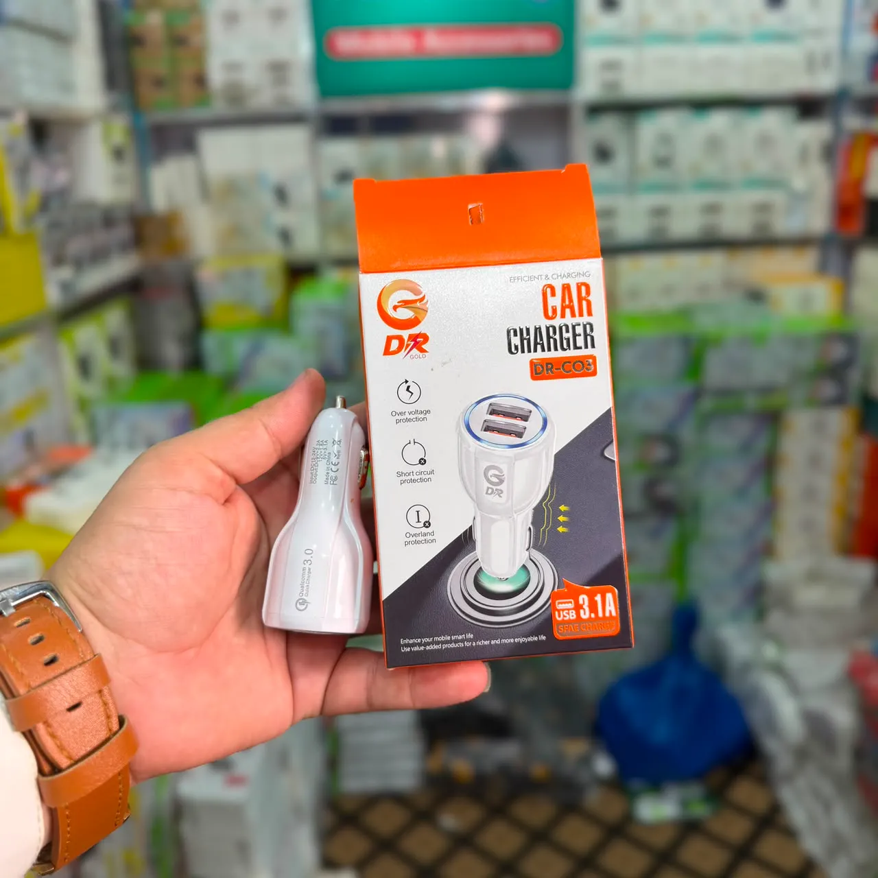 DR Gold DR-C03 Dual USB 3.1A Car Charger