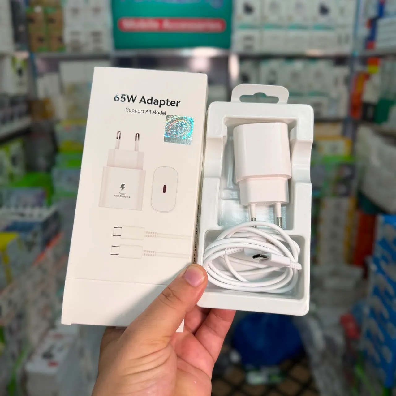 65W USB-C Super Fast Travel Adapter with Type-C Cable
